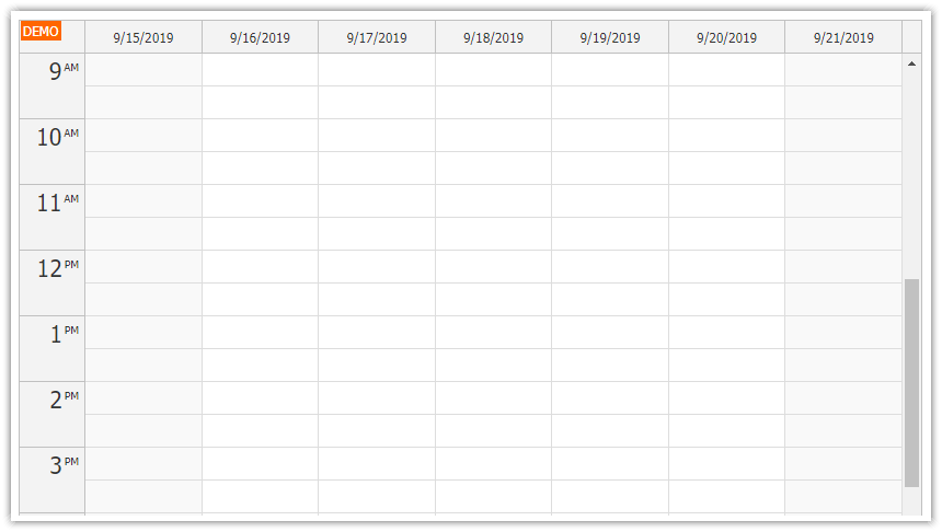 html5 javascript calendar with day week month views php weekly day