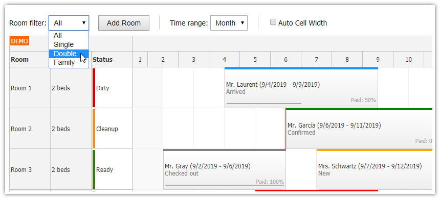 HTML5 Hotel Room Booking (JavaScript, PHP, MySQL ...