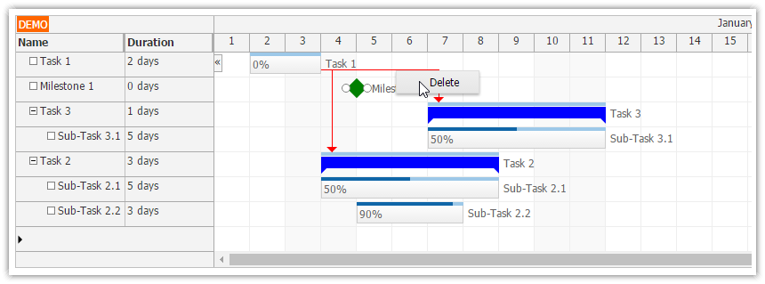 HTML5 Gantt Chart (JavaScript/PHP) | DayPilot Code